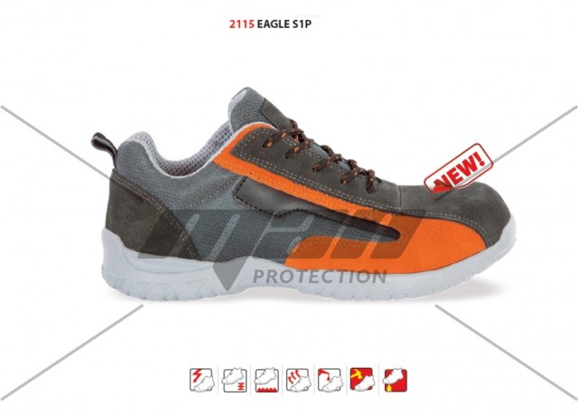 Pantof de protectie cu bombeu de compozit si lamela Eagle , art. A064 S1P ( 2115 )