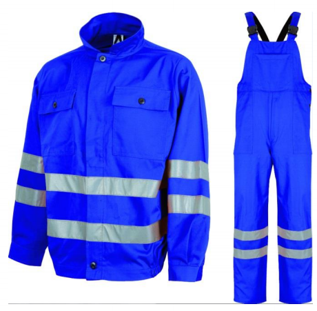 Costum salopeta cu pieptar tercot, 200 g/mp, cu benzi reflectorizante REFLEX, art.5B06