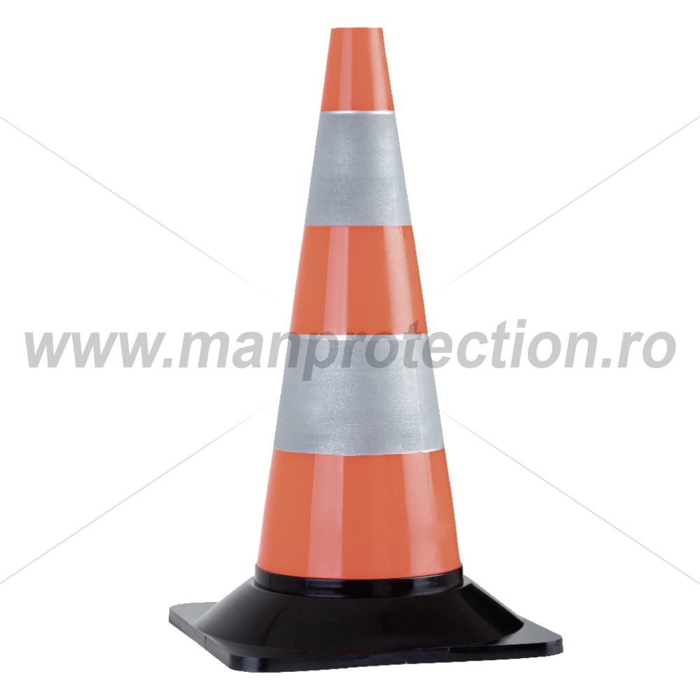 Con de semnalizare 50 cm cu dungi reflectorizante, art.T168 ( 165 )