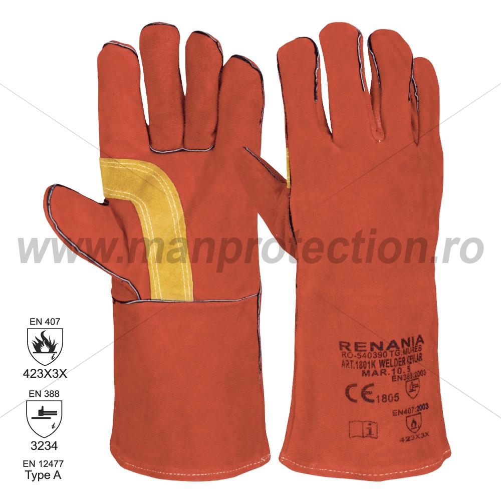 Manusi de protectie pentru sudura ignifugata Welder Kevlar, art.C306 ( 1801K )