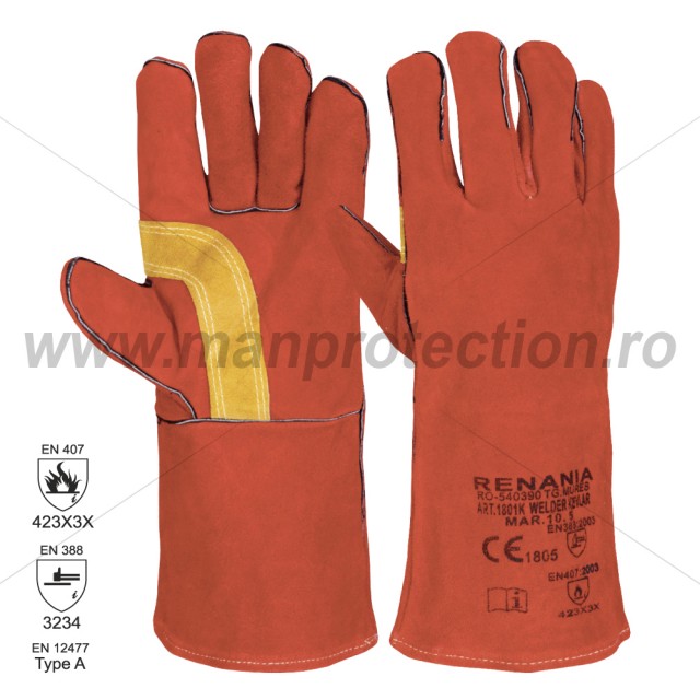 Manusi de protectie pentru sudura ignifugata Welder Kevlar, art.C306 ( 1801K )