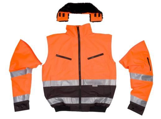 JACHETA PILOT DE INALTA VIZIBILITATE CU MANECI DETASABILE 3 IN 1 ICELAND, RENANIA, ART. 5B15 ( 9175 )