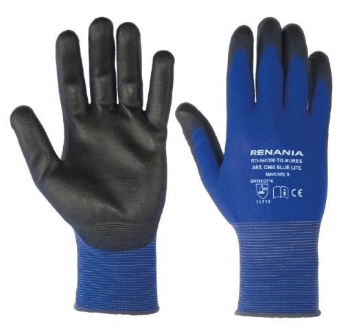 *MANUSI DE PROTECTIE MECANICA CATEGORIA II RENANIA BLUE LITE, COMPATIBILA CU ECRAN TACTIL, ART. C965