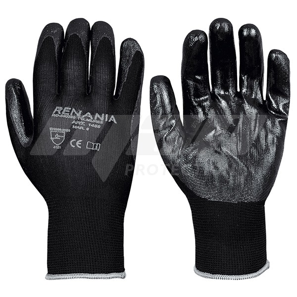MANUSI DE PROTECTIE MECANICA CATEGORIA II BLACK, RENANIA, ART. C185 ( 1459 )