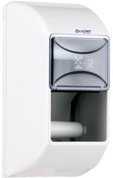 *DISPENSER LUCART TWIN DOMESTIC PENTRU 2 ROLE DE HARTIE IGIENICA STANDARD, ART. 1F82